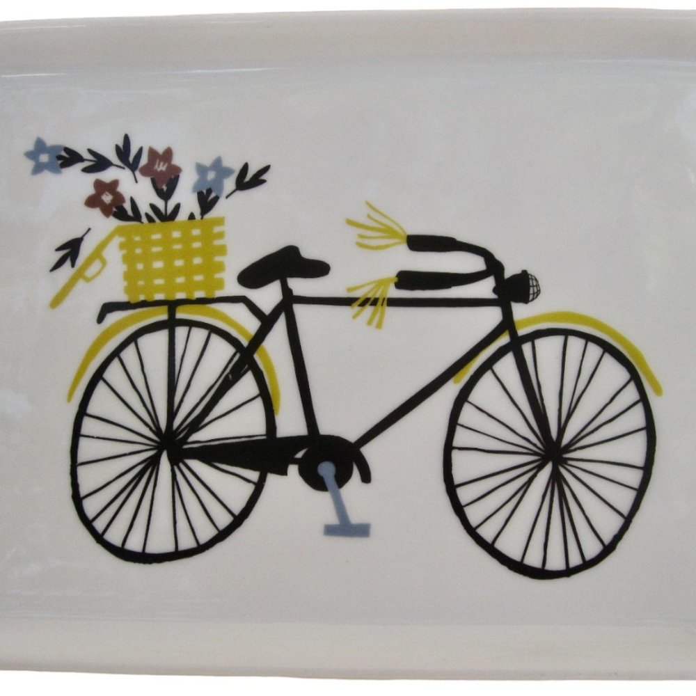 NWT Danica Studios Ceramic Trinket Soap Tray Bicycle Bicicletta Boho Bike